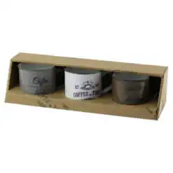 Set 3 cesti din ceramica Coffe Time 7 CM