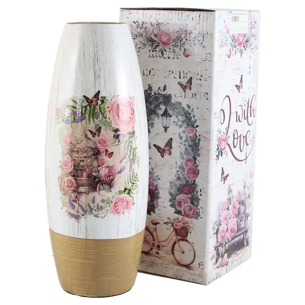 Vaza din ceramica Roses 12x29 CM