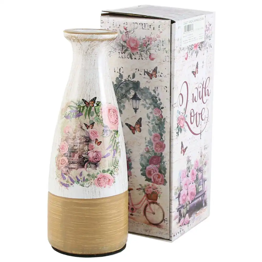 Vaza din ceramica Roses 7x20 CM Vaza din ceramica Roses 7x20 CM