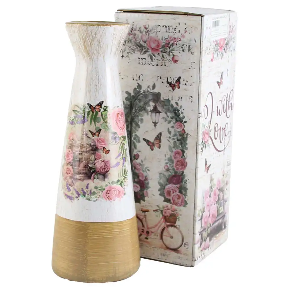 Vaza din ceramica Roses 9x25 CM Vaza din ceramica Roses 9x25 CM