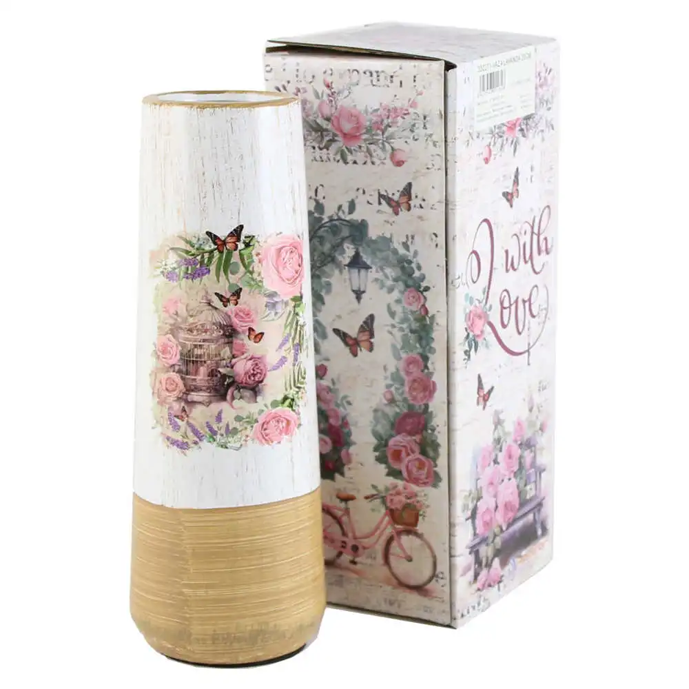 Vaza din ceramica Roses 7x20 CM Vaza din ceramica Roses 7x20 CM