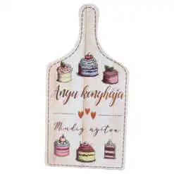 Tocator decorativ din lemn "Anyu konyhaja mindig nyitva"