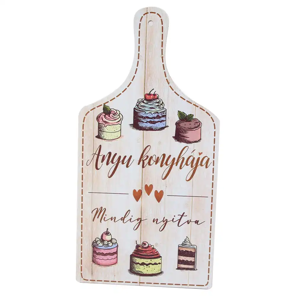 Tocator decorativ din lemn "Anyu konyhaja mindig nyitva" Tocator decorativ din lemn "Anyu konyhaja mindig nyitva"