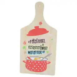 Tocator decorativ din lemn "A Fozessel a szeretetunket..."