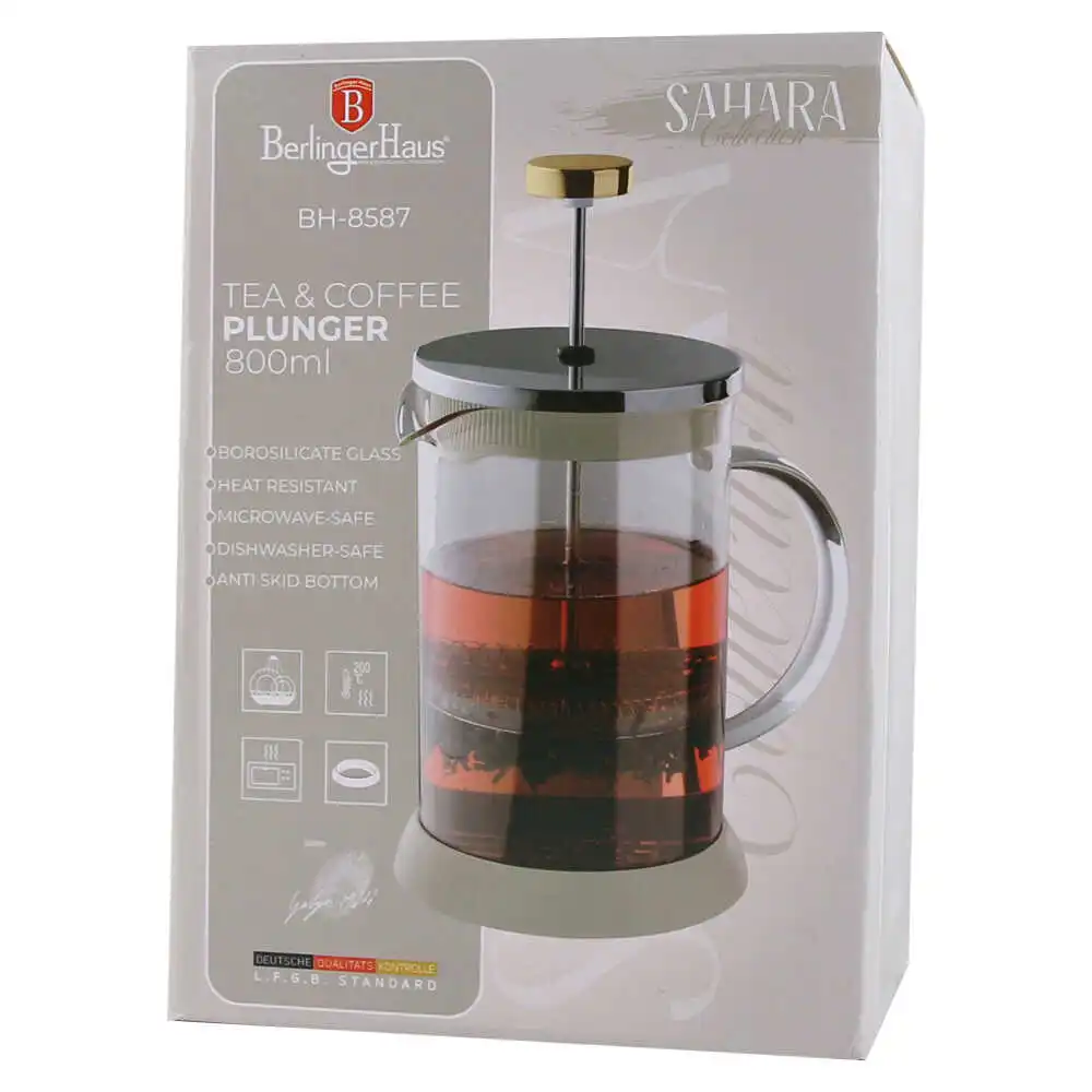 Infuzor ceai/cafea 800 ml din sticla si inox - Sahara Infuzor ceai/cafea 800 ml din sticla si inox - Sahara