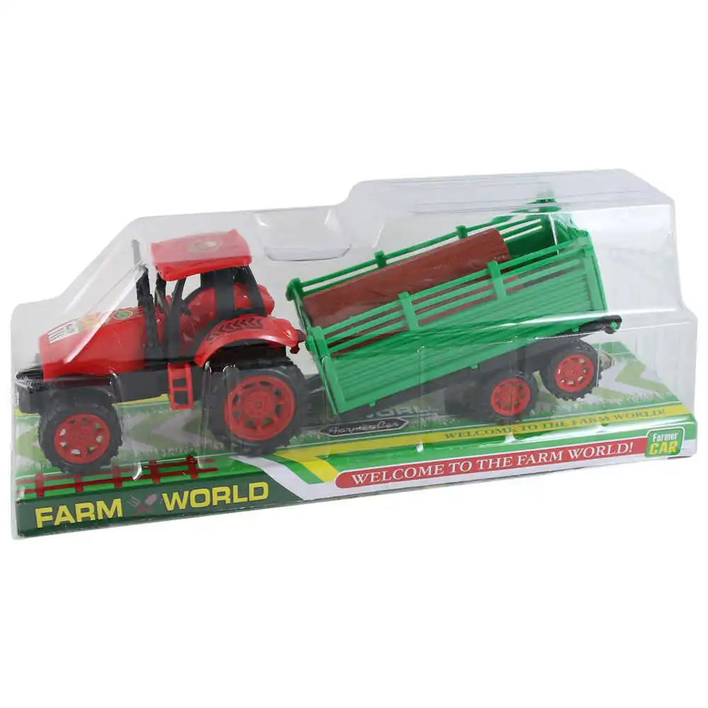 Tractor cu remorca lemne 27x8 CM Tractor cu remorca lemne 27x8 CM
