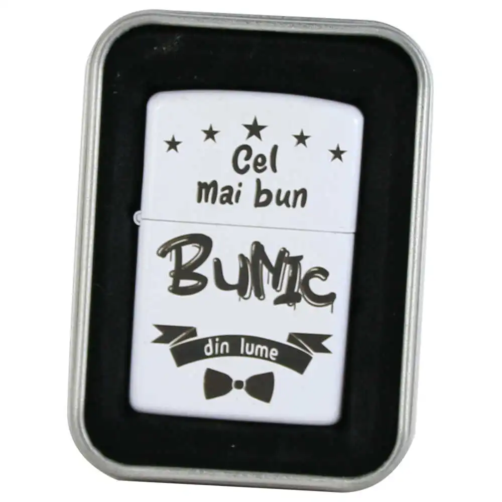 Bricheta metalica "Cel mai bun Bunic din lume" Bricheta metalica "Cel mai bun Bunic din lume"