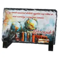 Placa ardezie "Egy remek Tanarral eltoltott..." 14x9 CM