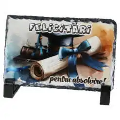 Placa ardezie "Felicitari pentru Absolvire" 14x9 CM