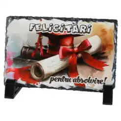 Placa ardezie "Felicitari pentru Absolvire" 14x9 CM
