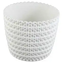 Ghiveci din plastic Magnolia Jersey alb 11 x 9 cm
