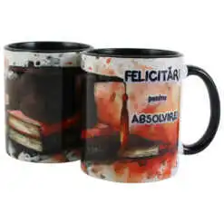 Cana ceramica "Felicitari pentru Absolvire..." 330 ml