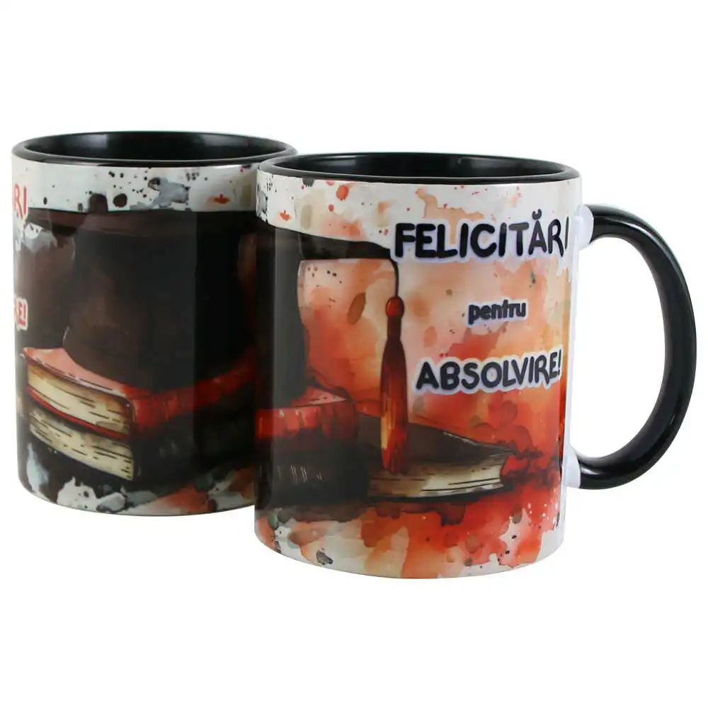 Cana ceramica "Felicitari pentru Absolvire..." 330 ml Cana ceramica "Felicitari pentru Absolvire..." 330 ml