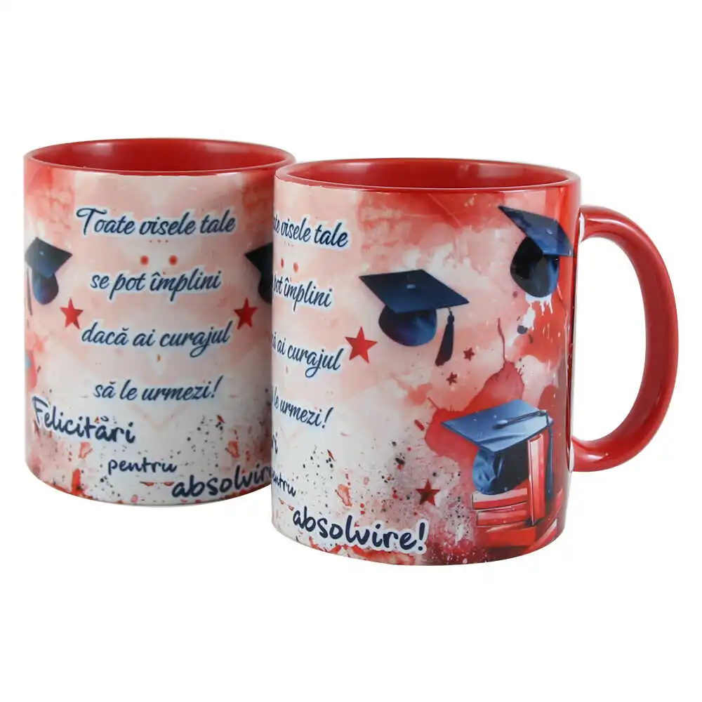 Cana ceramica "Felicitari pentru Absolvire..." 330 ml Cana ceramica "Felicitari pentru Absolvire..." 330 ml