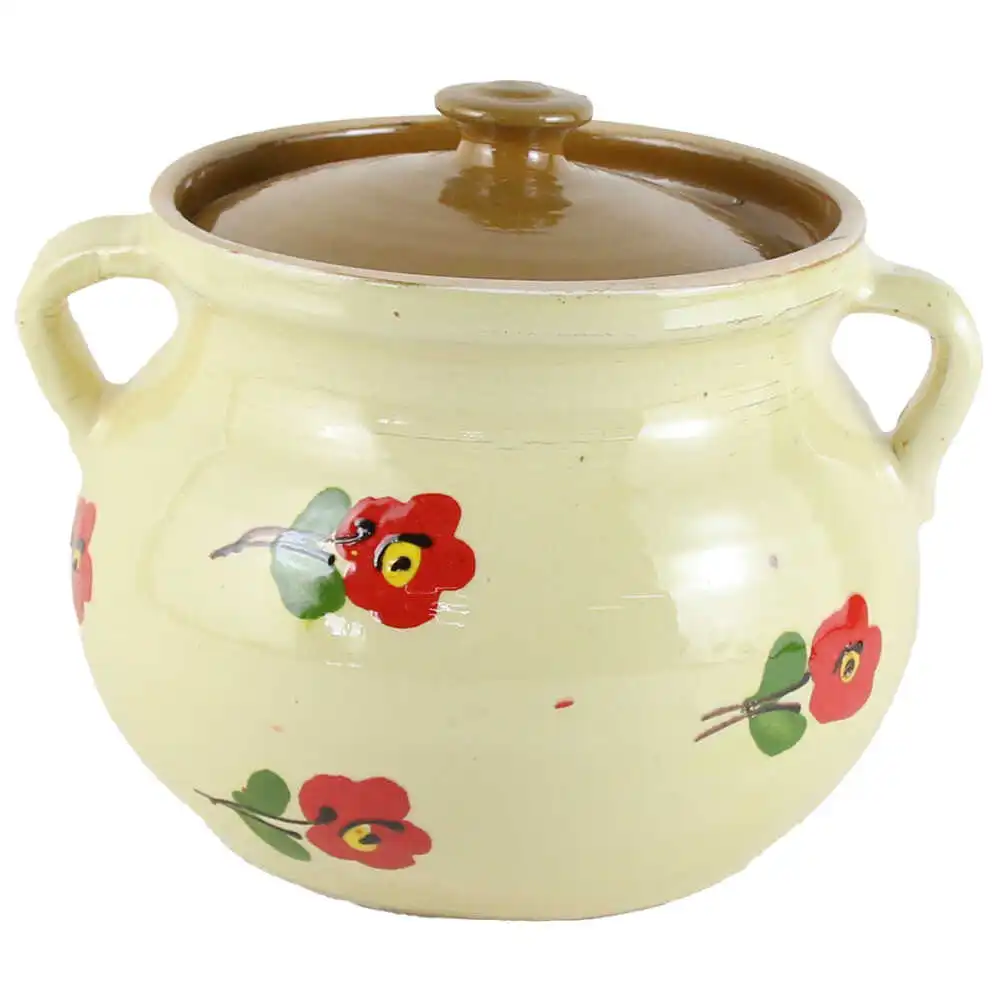 Vas ceramic cu capac 3 L Vas ceramic cu capac 3 L