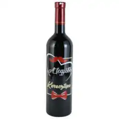 Vin rosu 750 ml "A legjobb Keresztapa!"