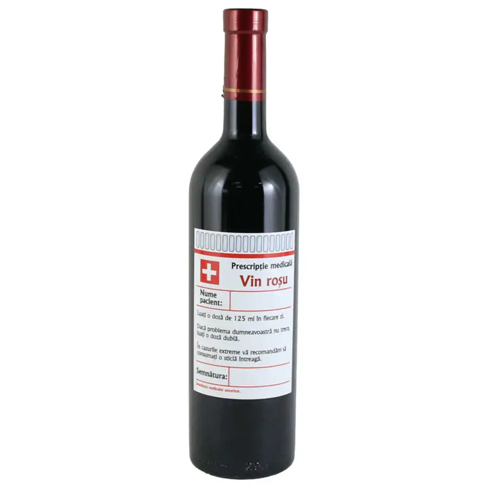 Vin rosu 750 ml "Prescriptie medicala...!" Vin rosu 750 ml "Prescriptie medicala...!"