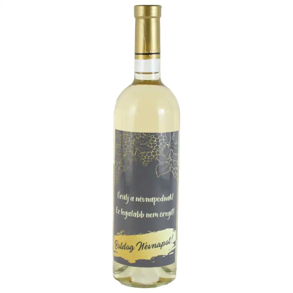 Vin alb 750 ml "Orulj a Nevnapodnak...Boldog Nevnapot!" Vin alb 750 ml "Orulj a Nevnapodnak...Boldog Nevnapot!"