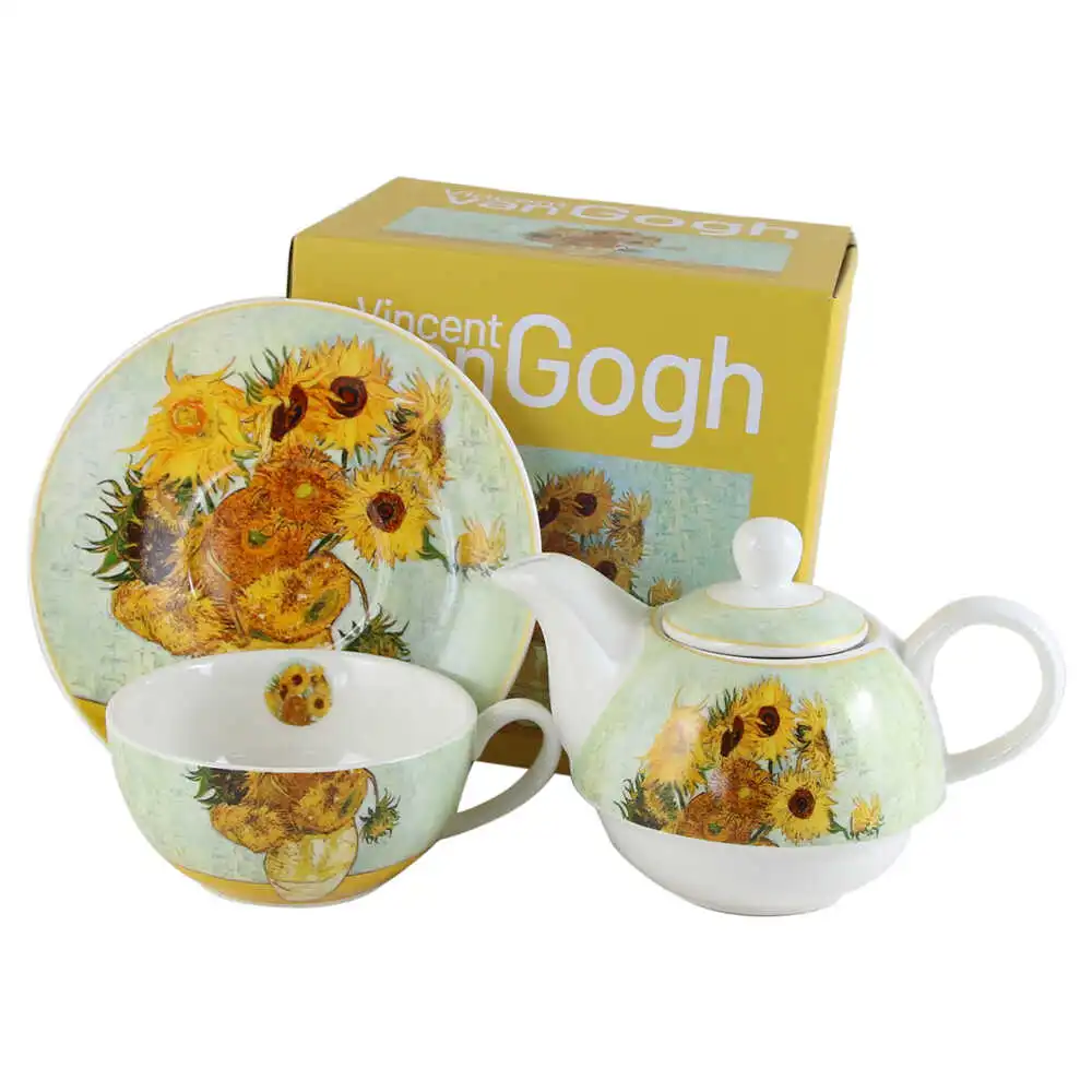 farfurioara si infuzor metalic 350 ml/240 ml "Sunflowers" de V. van Gogh