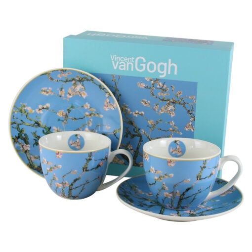 Set 2 cesti cu farfurii din portelan 270 ml "Almond Blossom"de V. van Gogh