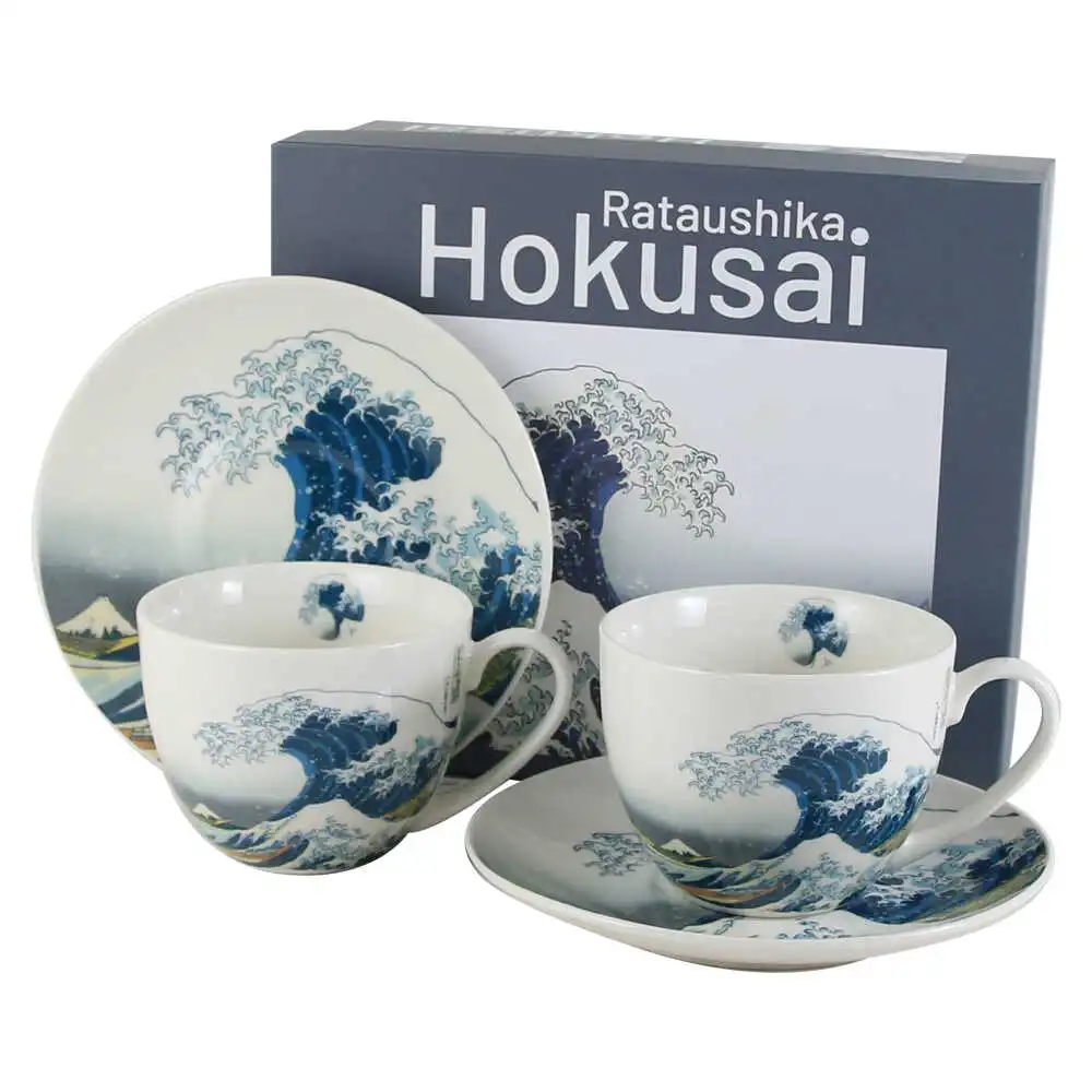 Set 2 cesti cu farfurii din portelan 270 ml