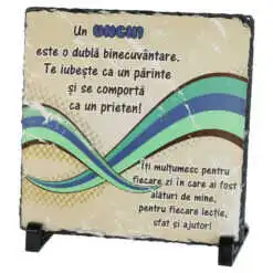 Placa ardezie "Un Unchi..." 19x19 CM