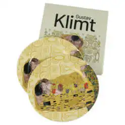Set 2 farfurii desert 19 CM "The Kiss" de Gustav Klimt