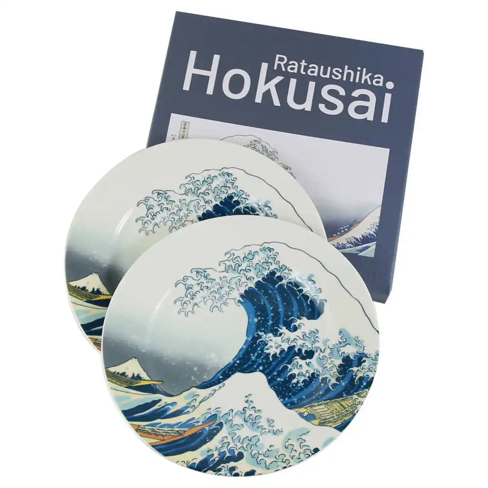 Set 2 farfurii desert 19 CM "The great Wave"de Hokusai