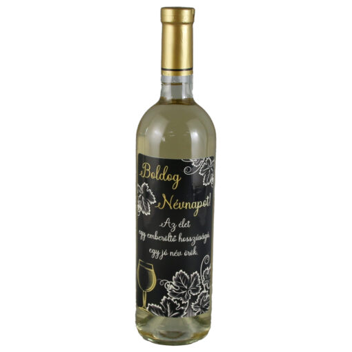 Vin alb 750 ml "Boldog Nevnapot..."