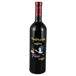 Vin rosu 750 ml "Felicitari pentru nasterea Fiicei voastra"