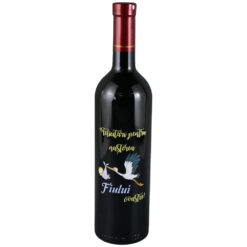 Vin rosu 750 ml "Felicitari pentru nasterea Fiului voastra"