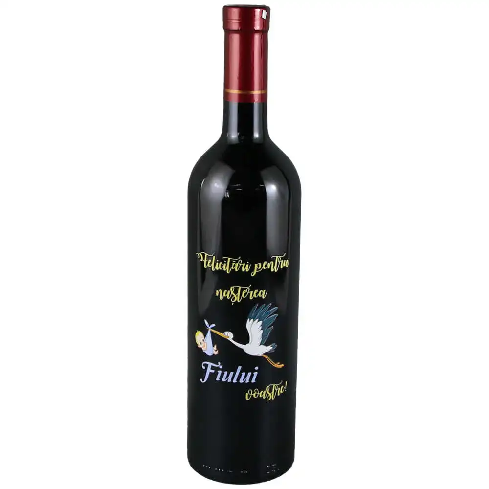 Vin rosu 750 ml "Felicitari pentru nasterea Fiului voastra" Vin rosu 750 ml "Felicitari pentru nasterea Fiului voastra"