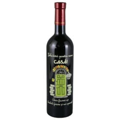 Vin rosu 750 ml "Felicitari pentru noua casa!"
