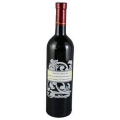 Vin rosu 750 ml "Felicitari cu ocazia nuntii de argint 25"