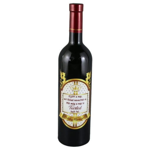 Vin rosu 750 ml "Boldog Nevnapot..."