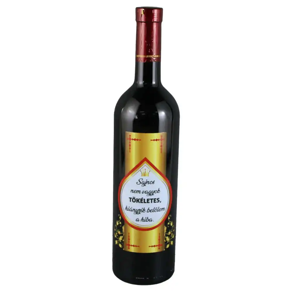 Vin rosu 750 ml "Sajnos nem vagyok tokeletes..." Vin rosu 750 ml "Sajnos nem vagyok tokeletes..."