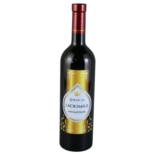Vin rosu 750 ml "Sticla cu lacrimile angajatilor"