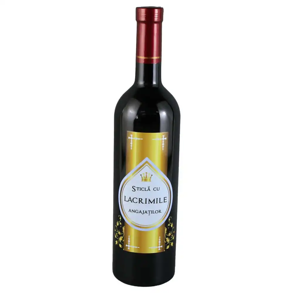 Vin rosu 750 ml "Sticla cu lacrimile angajatilor" Vin rosu 750 ml "Sticla cu lacrimile angajatilor"
