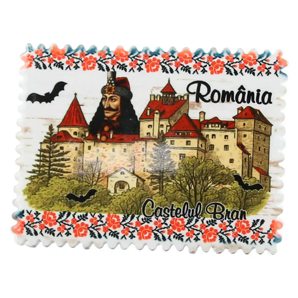 Magnet din ceramica Castelul Bran 8 x 6 cm Magnet din ceramica Castelul Bran 8 x 6 cm
