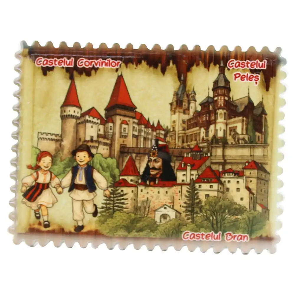 Magnet din ceramica "Romania" 8x6 CM