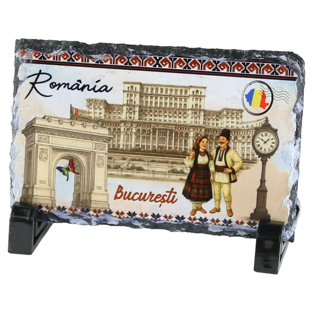Placa din ardezie Bucuresti 14 x 9 cm