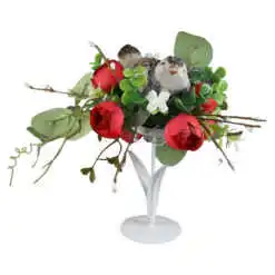 Aranjament Floral cu Pasare 20 CM