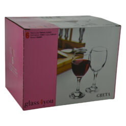 Set 6 pahare pentru vin realizate din sticla (Model 1)