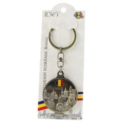 Breloc din metal "Romania" cu calendar Eternety