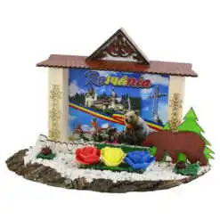 Decor lemn Fantana "Romania" 26x17CM