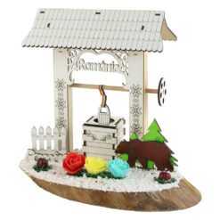 Decor lemn Fantana "Romania" 25x22 CM