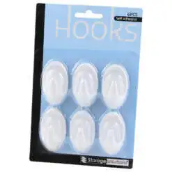 Set agatatori autoadezive din plastic 12/8/6/4 buc.