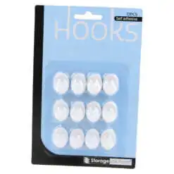 Set agatatori autoadezive din plastic 12/8/6/4 buc.