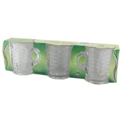 Set 3 cani din sticla 200 ml