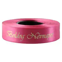 Banda satinata "Boldog Nevnapot" 15 mmx10 m